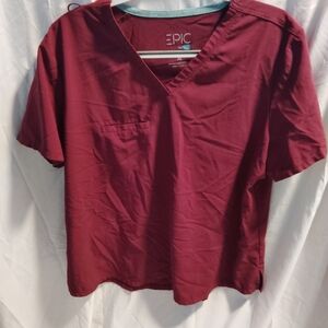 Epic Threads Women's Burgundy V-Neck Tee